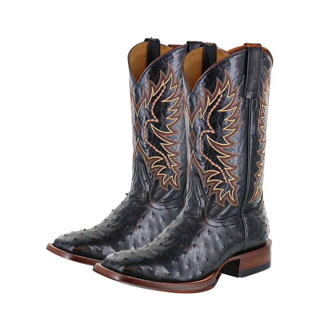 Gustav | Mid-calf Embroidered Leather Boots
