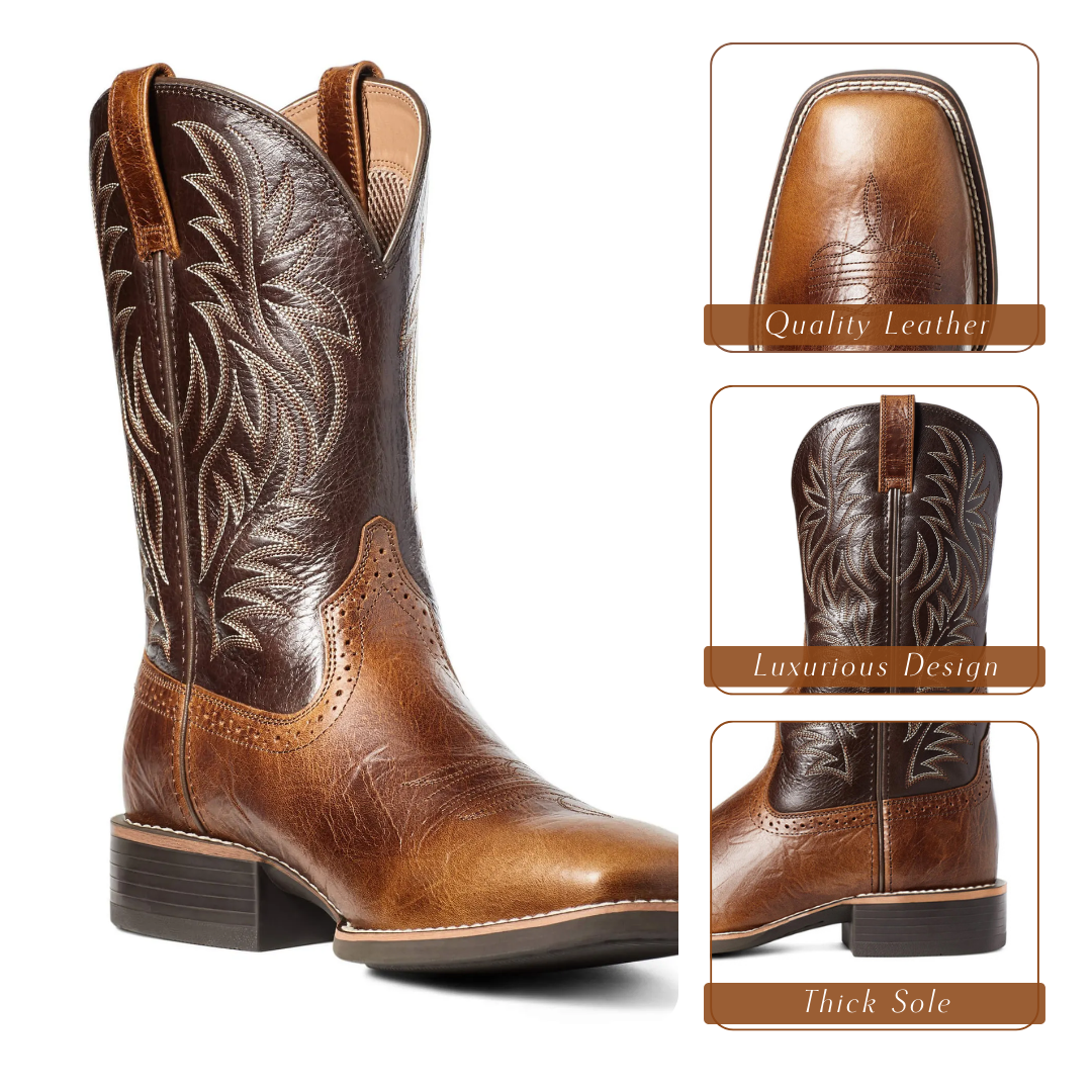Henning | Midcalf Embroidered Cowboy Boots