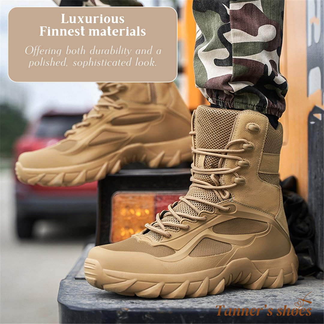 Emir | Solid Color Outdoor High-Tops Military Boots