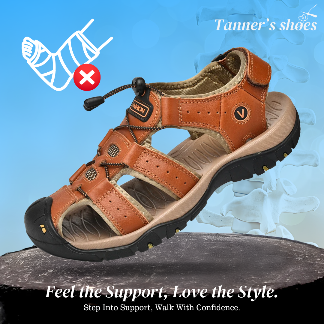 Jaden | Leather Men Casual Orthopedic Sandals