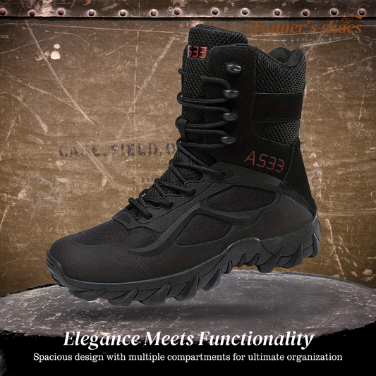 Alec | Men's Shock Absorbing Rubber Sole Military Boots