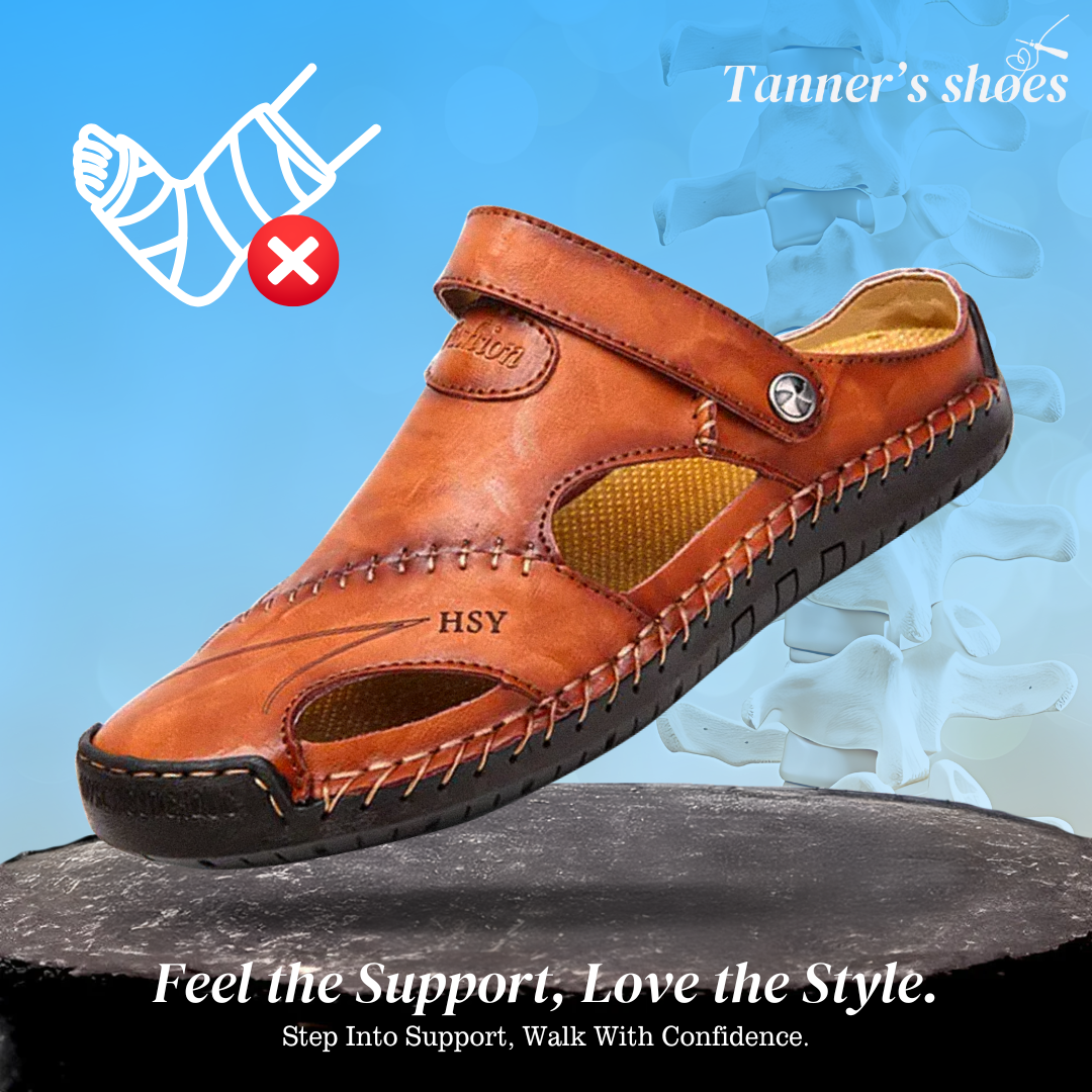 Martin | Men Leather Orthopedic Roman Sandals