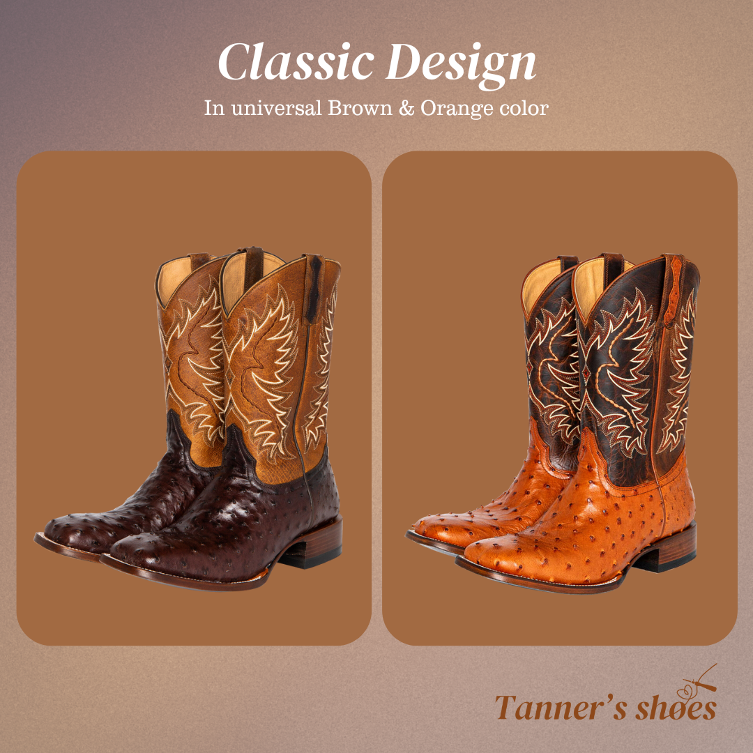 Gustav | Mid-calf Embroidered Leather Boots