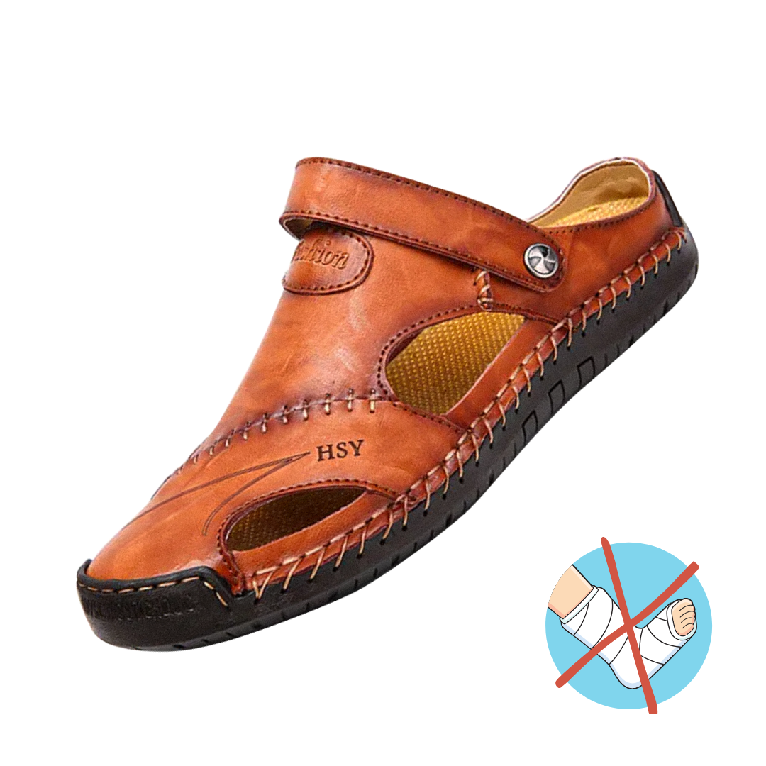 Martin | Men Leather Orthopedic Roman Sandals