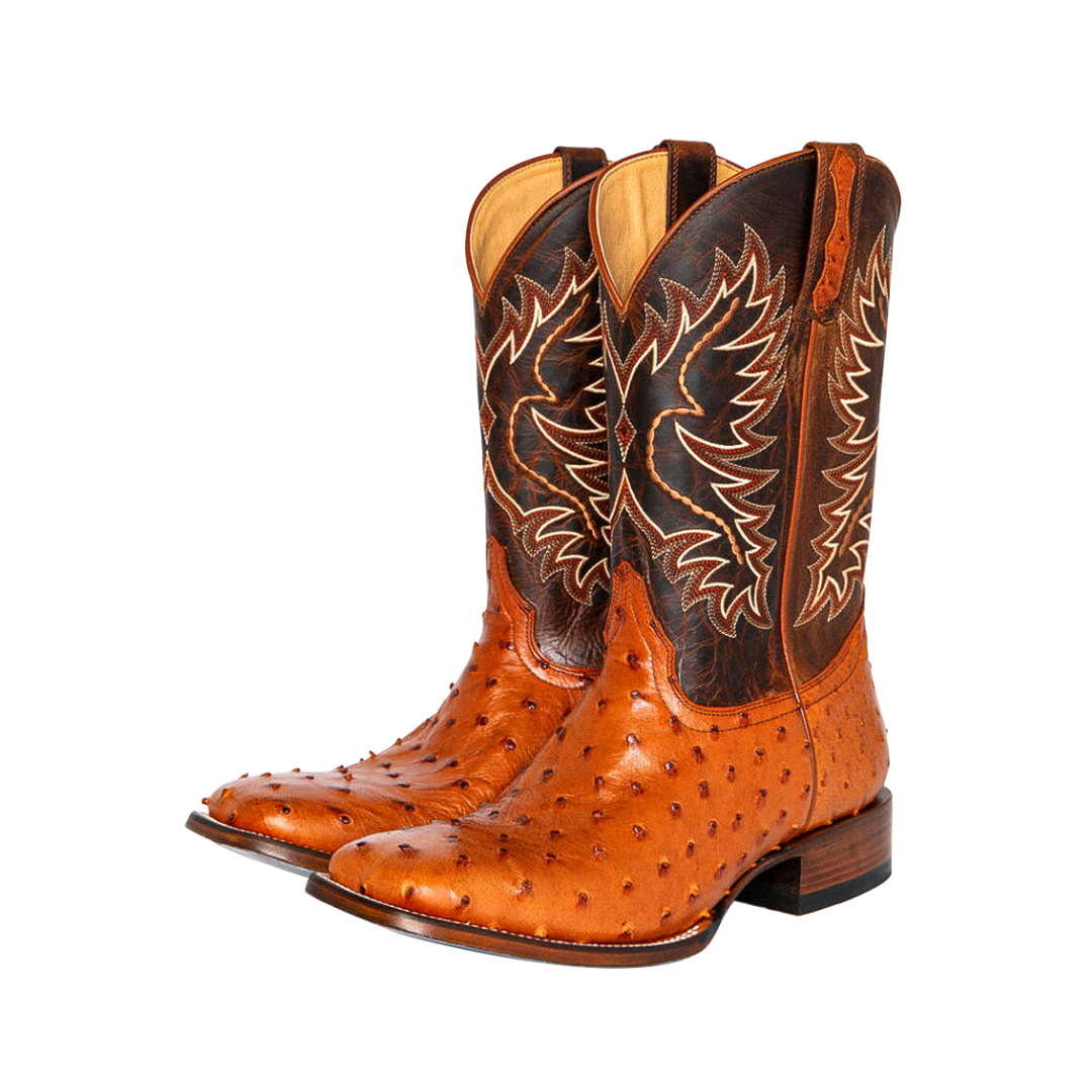 Gustav | Mid-calf Embroidered Leather Boots
