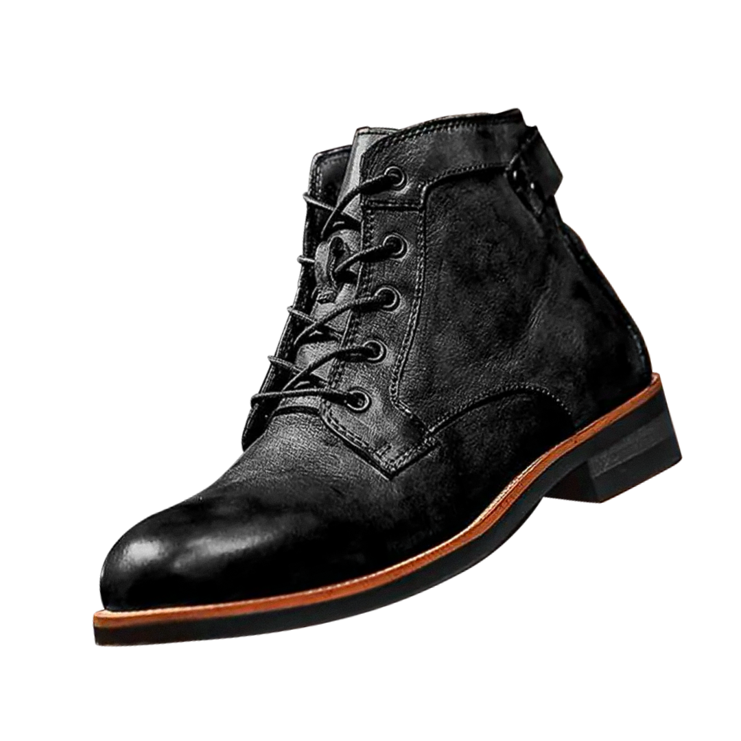 Mark | Classic retro leather boots for men