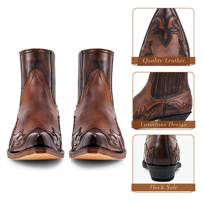 Brian | Classic Low Cut Cowboy Boots
