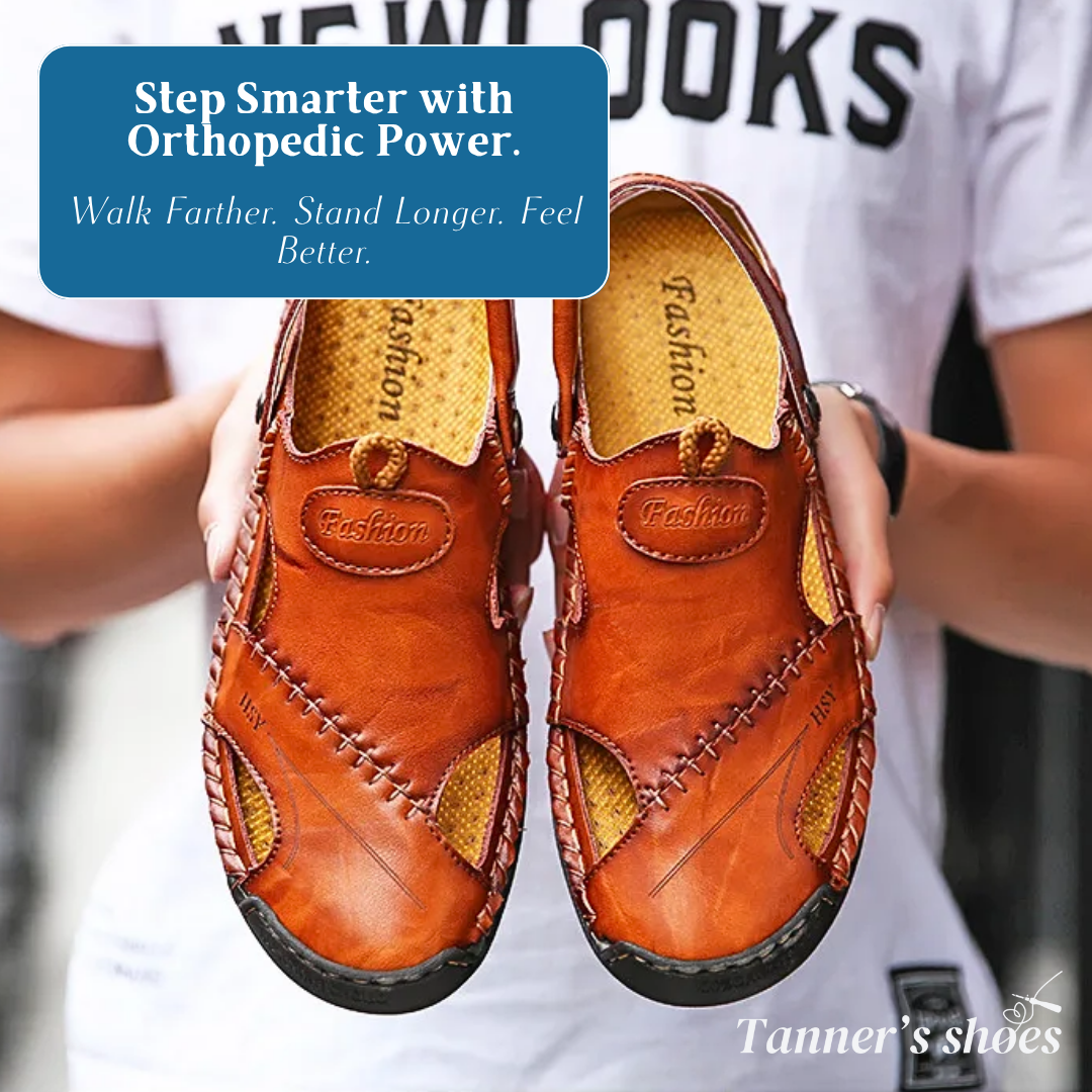 Martin | Men Leather Orthopedic Roman Sandals