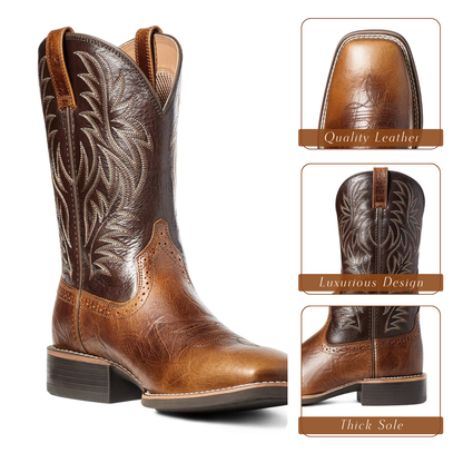 Henning | Midcalf Embroidered Cowboy Boots