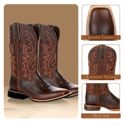 Kian | Rustic Embroidery Midcalf Boots