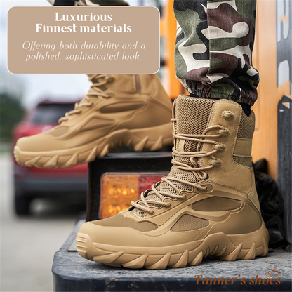 Emir | Solid Color Outdoor High-Tops Military Boots