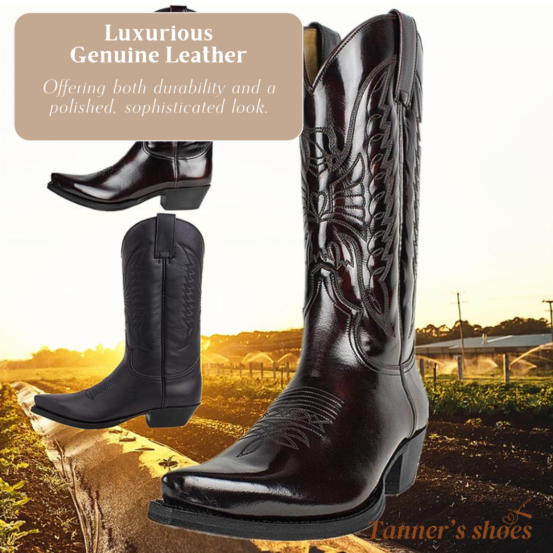 Aurora | High Heel Pointed Toe Leather Boots for Women