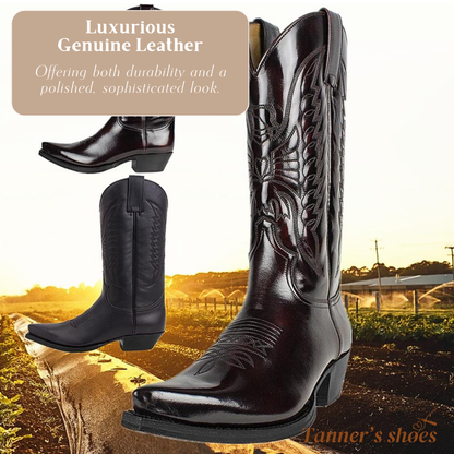 Aurora | High Heel Pointed Toe Leather Boots for Women