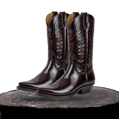 Aurora | High Heel Pointed Toe Leather Boots for Women