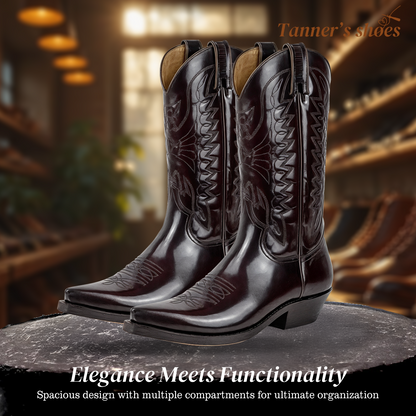 Aurora | High Heel Pointed Toe Leather Boots for Women