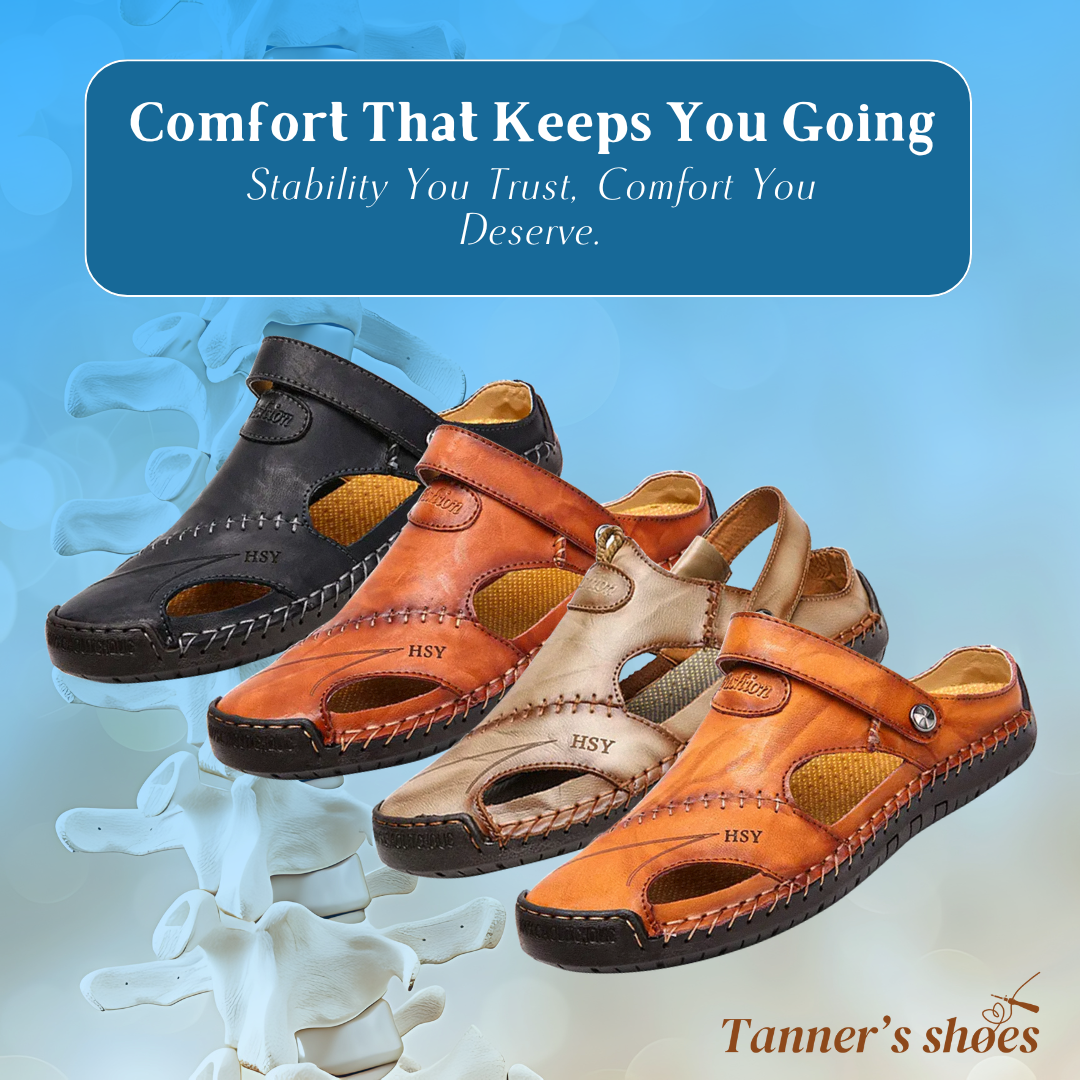 Martin | Men Leather Orthopedic Roman Sandals