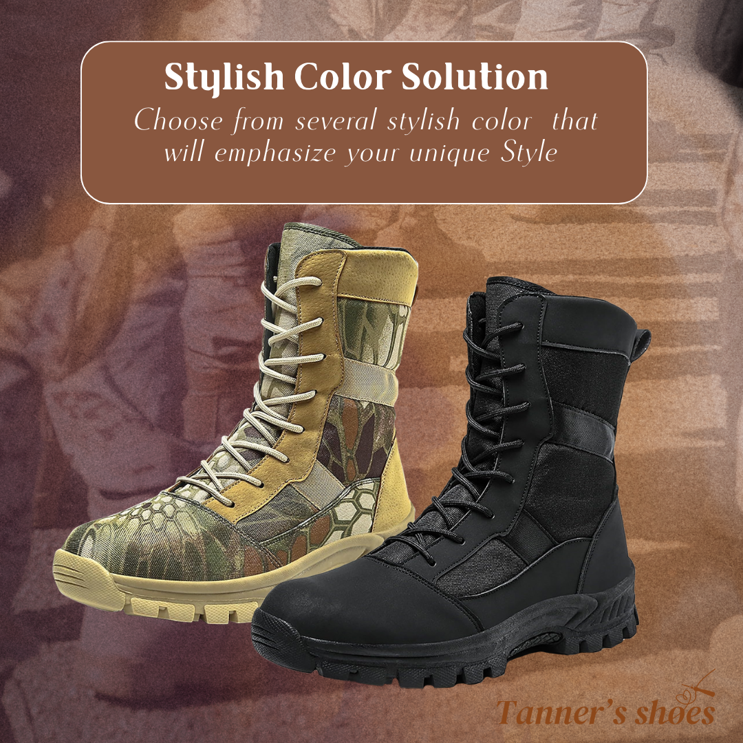 Hugh | Men's High Camouflage Tactical Military Boots