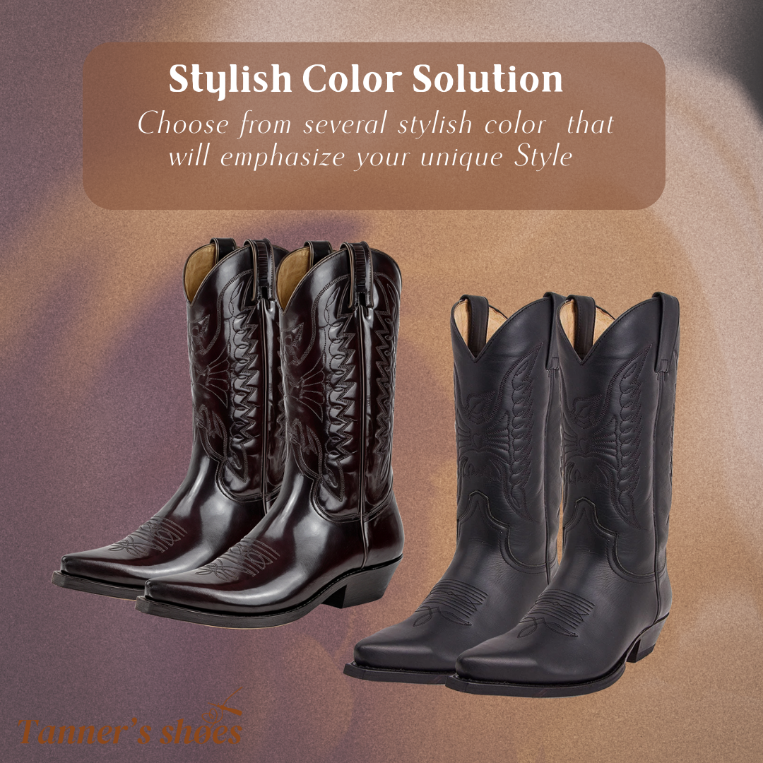 Aurora | High Heel Pointed Toe Leather Boots for Women