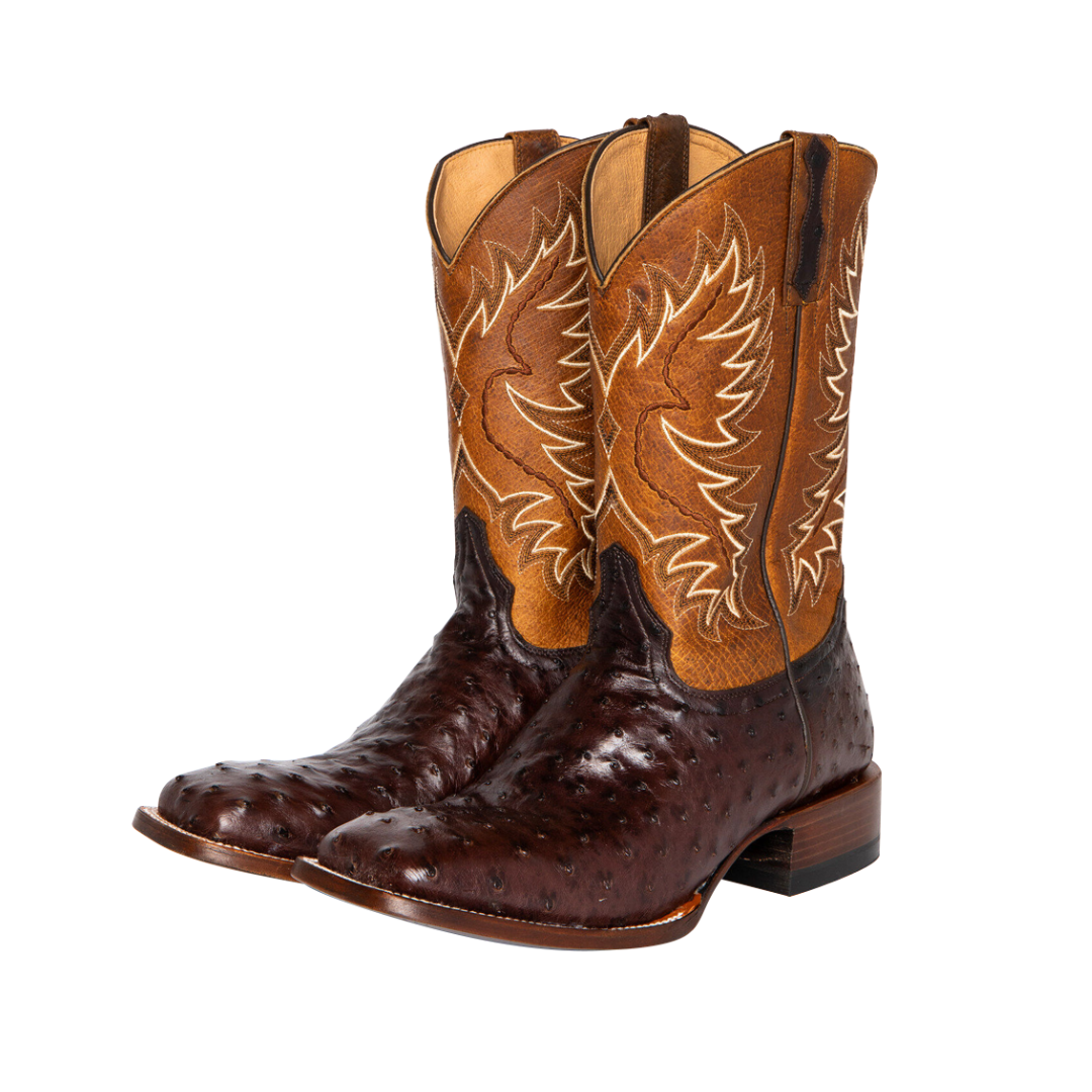 Gustav | Mid-calf Embroidered Leather Boots