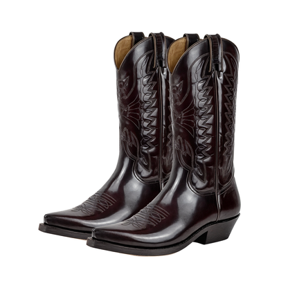 Aurora | High Heel Pointed Toe Leather Boots for Women