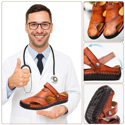 Martin | Men Leather Orthopedic Roman Sandals