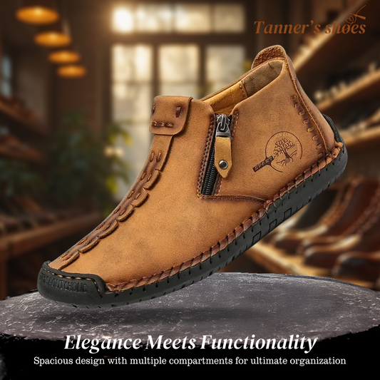 Logan | Classic Men's Leather Ankle Shoes