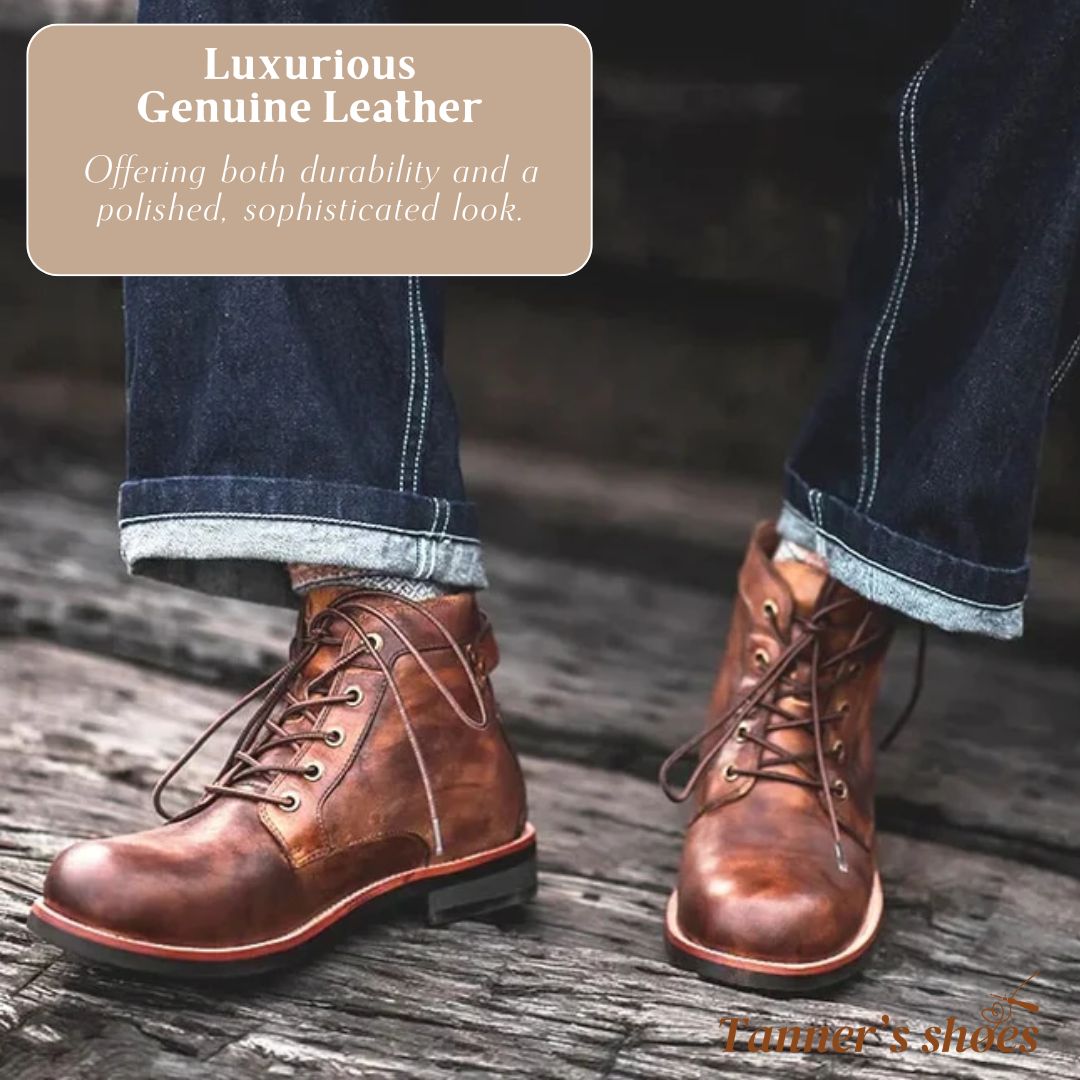 Mark | Classic retro leather boots for men